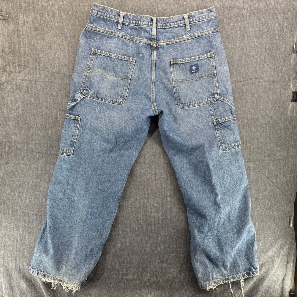 RK Carpenter Jeans Mens 40x30 Blue Cotton Relaxed Utility Workwear